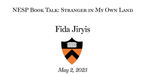 Thumbnail for NESP Book Talk - Fida Jiryis