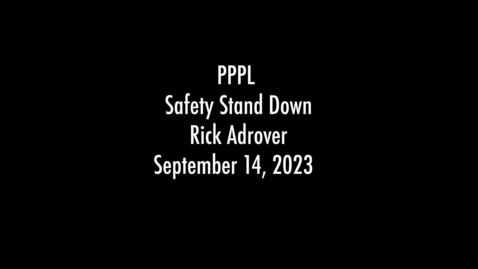 Thumbnail for entry SafetyStandDown_14September2023