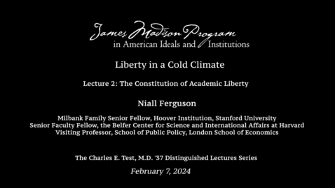 Thumbnail for entry Liberty in a Cold Climate with Niall Ferguson (2 of 2)