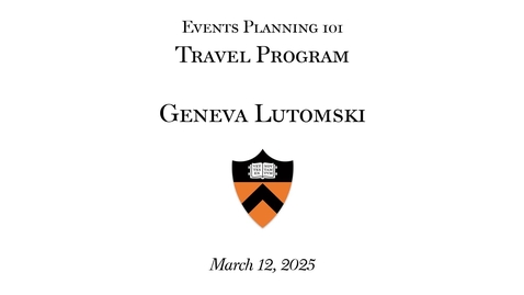 Thumbnail for 2025 Event Planning 101: &quot;Travel Program&quot; 