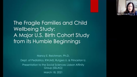 Thumbnail for entry The Fragile Families and Child Wellbeing Study: A Major U.S. Birth Cohort Study from its Humble Beginnings