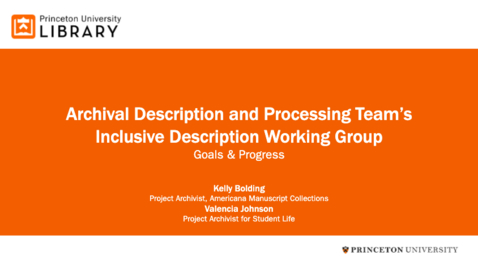 Thumbnail for entry  Inclusive Description Working Group: Goals and Progress 