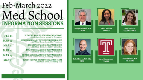 Thumbnail for NYU Grossman School of Medicine Virtual Information Session