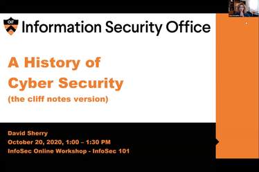 Webinar History Of Cyber Security Princeton University Media Central