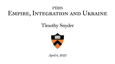 Thumbnail for PIIRS: Empire, Integration and Ukraine