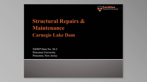 Thumbnail for entry Carnegie Lake Dam Repair
