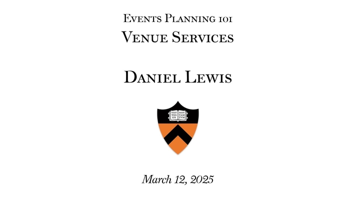 2025 Event Planning101: &quot; Venue Services&quot;