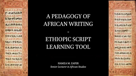 Thumbnail for A Pedagogy of African Writing: The Ethiopic Script Learning Tool