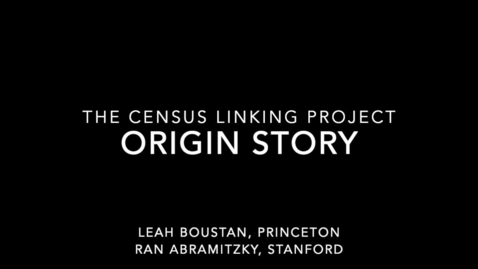 Thumbnail for entry Census Linking Project Origin Story