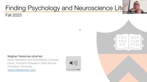 Thumbnail for entry Finding Psychology and Neuroscience Literature for JPs and Senior Theses