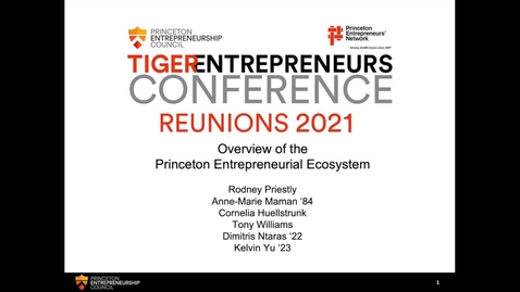 Thumbnail for entry Overview of the Princeton Entrepreneurial Ecosystem