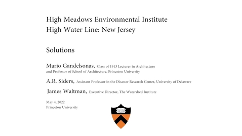 Thumbnail for entry HMEI: High Water Line: New Jersey -Solutions