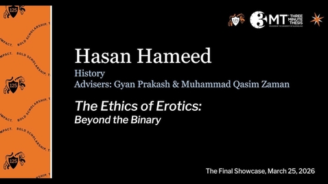 Thumbnail for Three Minute Thesis 2026 Final Showcase: Hasan Hameed