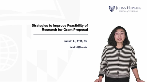 Thumbnail for entry Strategies to Improve Feasibility of Research for Grant Proposal
