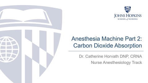 Thumbnail for entry 210.673 Anesthesia Machine Part 2 - CO2 Absorption 