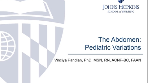 Thumbnail for entry The Abdomen: Pediatric Variations