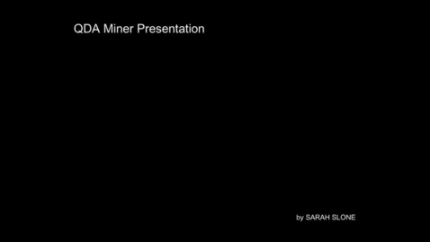 Thumbnail for entry VoiceThread Video- QDA-Miner-Presentation