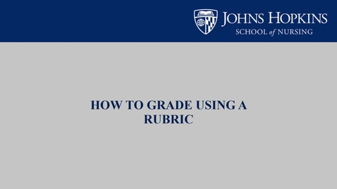 Thumbnail for entry How Do I Grade Using a Rubric in Speedgrader?