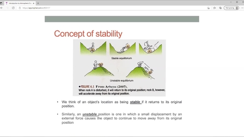 Thumbnail for entry Lecture 13: Stability and Parcels
