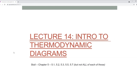 Thumbnail for entry Lecture 14: Themodynamic Diagrams