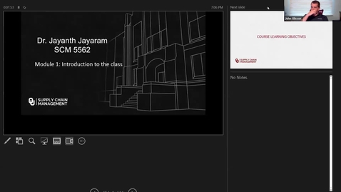Thumbnail for Introduction to SCM 5562 Class Lecture