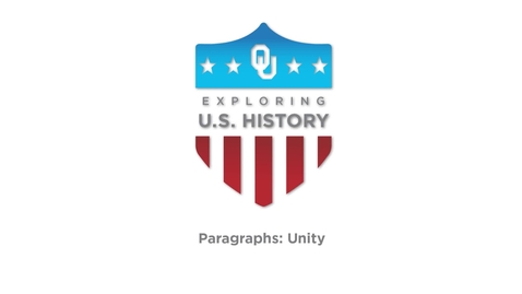 Thumbnail for entry Paragraph Unity - Writing Tutorial, US History, Dr. Robert Scafe