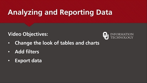 Thumbnail for entry Qualtrics: Analyzing and Reporting Data (1/2)