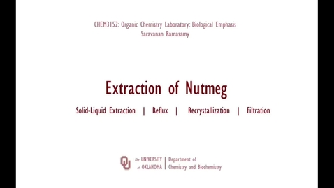 Extraction Of Nutmeg Solid Liquid Extraction Reflux Recrystallization Ou Mymedia