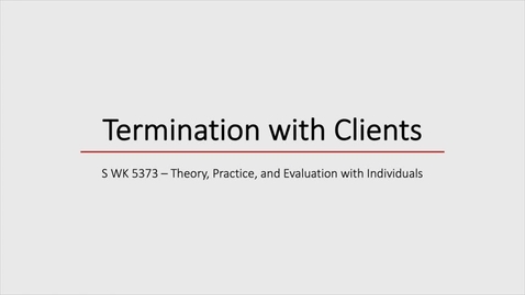 Thumbnail for entry Termination with Clients - SWK 5373  - Cannon