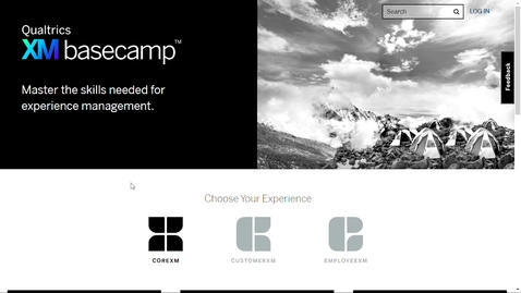 Thumbnail for entry Qualtrics: How to Login to &quot;XM Basecamp&quot; Training Course
