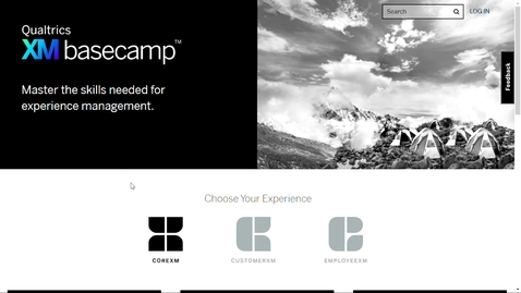 Thumbnail for Qualtrics: How to Login to &quot;XM Basecamp&quot; Training Course