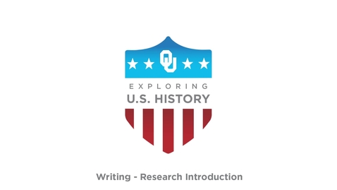 Thumbnail for entry Research Introduction - Writing Tutorial, US History, Dr. Robert Scafe