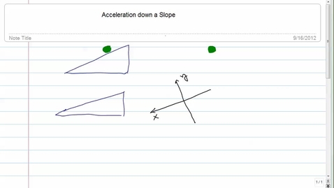 Thumbnail for entry Acceleration down a Slope