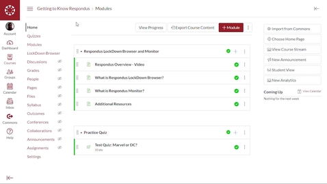 Thumbnail for Enabling Respondus Lockdown Monitor in Canvas - Quick Start Guide
