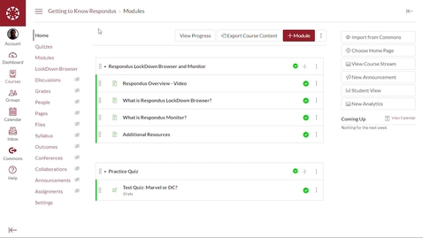 Thumbnail for entry Enabling Respondus Lockdown Monitor in Canvas - Quick Start Guide