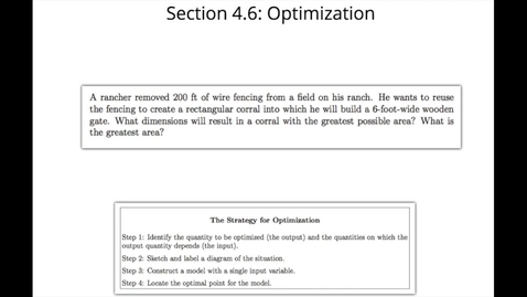 Thumbnail for entry Business Calculus Optimization