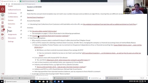 Thumbnail for ACCT 5202 Session 6 Clip, Inventory Discussion, FIFO and LIFO, Converting to FIFO