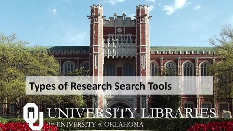 Thumbnail for entry Types Of Research Search Tools