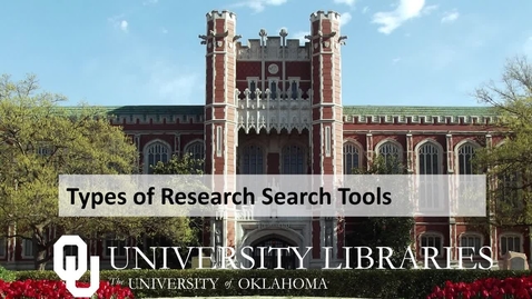 Thumbnail for Types Of Research Search Tools