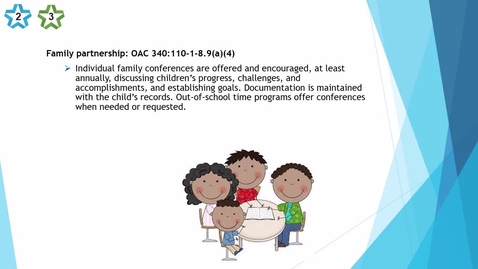 Thumbnail for 31. 2 &amp; 3 star - Center - Family partnerships - Individual family conferences - updated 2025