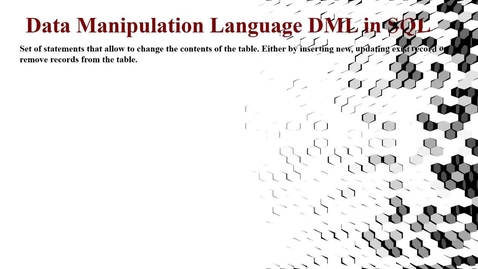 Thumbnail for entry 07 Module 4 SAS SQL (SQL Manipulation DML)