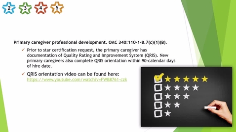 Thumbnail for 7. Home - Primary caregiver professional development - QRIS Orientation - updated 2025