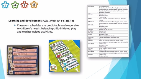 Thumbnail for 18. Center - Learning and development - Classroom schedules - updated 2025