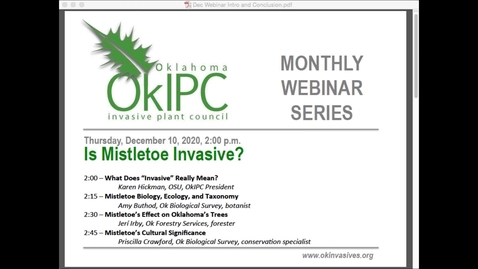 Thumbnail for entry Is Mistletoe Invasive? -- OkIPC Webinar Dec 2020
