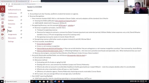 Thumbnail for ACCT 5202 Session 5 Clip, Revenue Recognition