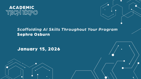 Thumbnail for Sephra Osburn - Scaffolding AI Skills Throughout Your Program [2026 ATE]