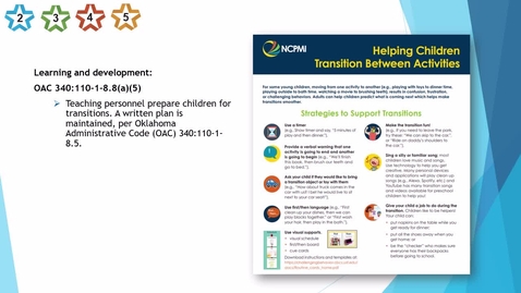 Thumbnail for 21. Center - Learning and development - transitions - updated 2025