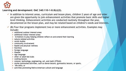 Thumbnail for 30. Center - 4 star - Learning and development - Enhancement activities - updated 2025