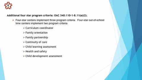 Thumbnail for 45. Center - Additional 4 star program criteria - updated 2025