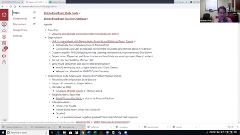 Thumbnail for ACCT 5202 Session 7 Clip, Depreciation Methods, Gain/Loss on Sale/Disposal